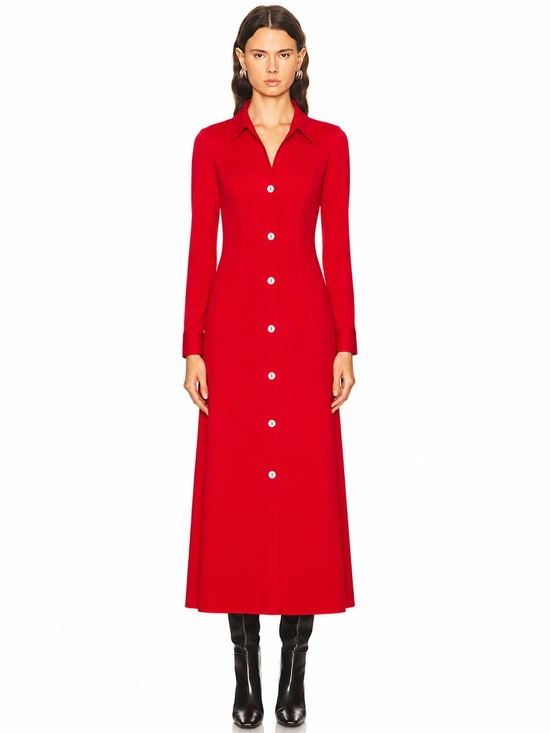 Dolce & Gabbana Dresses & Skirts - Dolce & Gabbana GB Button Up V Neck Couture Collared A Line Midi Dress